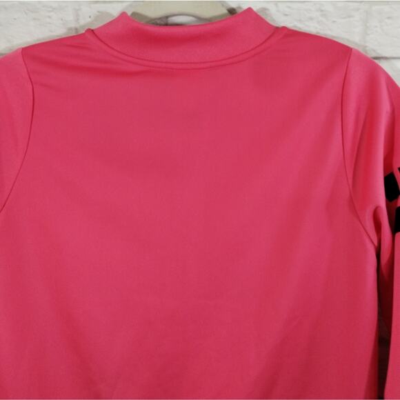 O Adidas Girls Pink Linear Logo Tricot Full Zip Athletic Track Jacket NWT L 14 - Picture 6 of 8